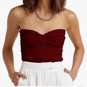 UNWORN 2/$45 item Strapless Knotted Top